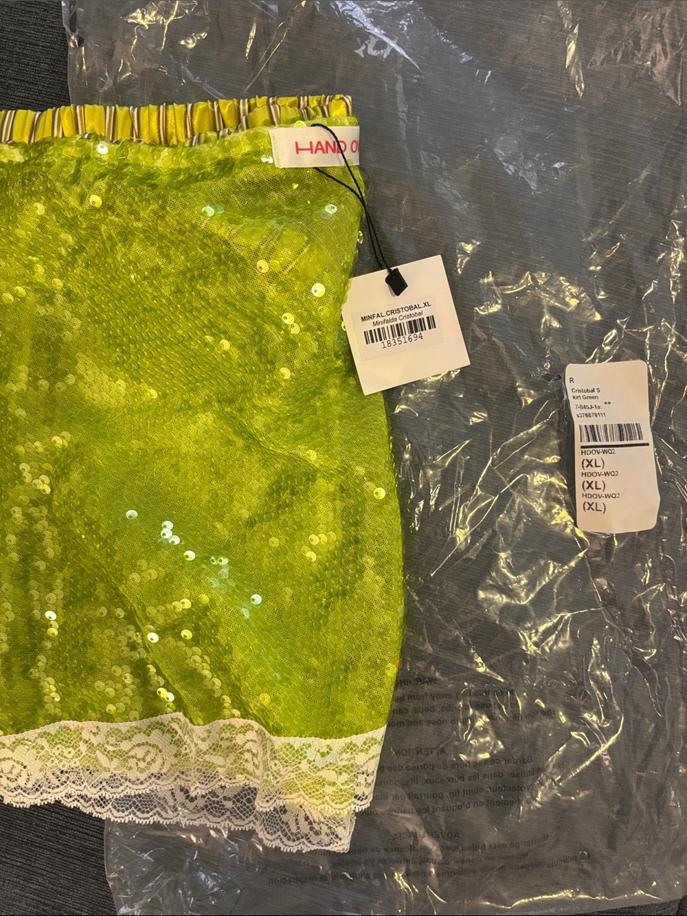 HAND OVER Cristobal Skirt in Green XL NWT - Picture 7 of 7